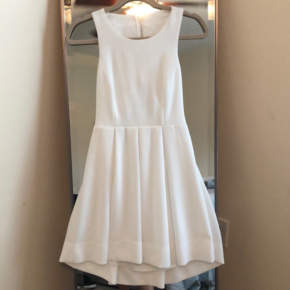 Open back white dress